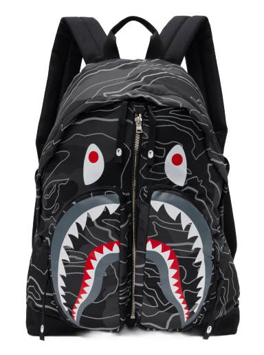 Backpack BAPE Layered Line Camo Shark Day Pack 001BAJ801002M-BLK