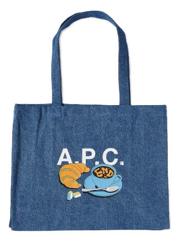 A.P.C. Navy Stamp Tote - ShopStyle