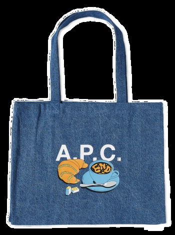 A.P.C. Navy Stamp Tote - ShopStyle