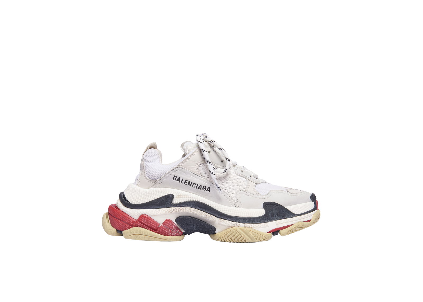 BALENCIAGA TRIPLE S TRAINERS BLACK/RED