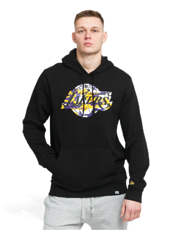 MENS LA Lakers NBA Foil Black Hoodie Black