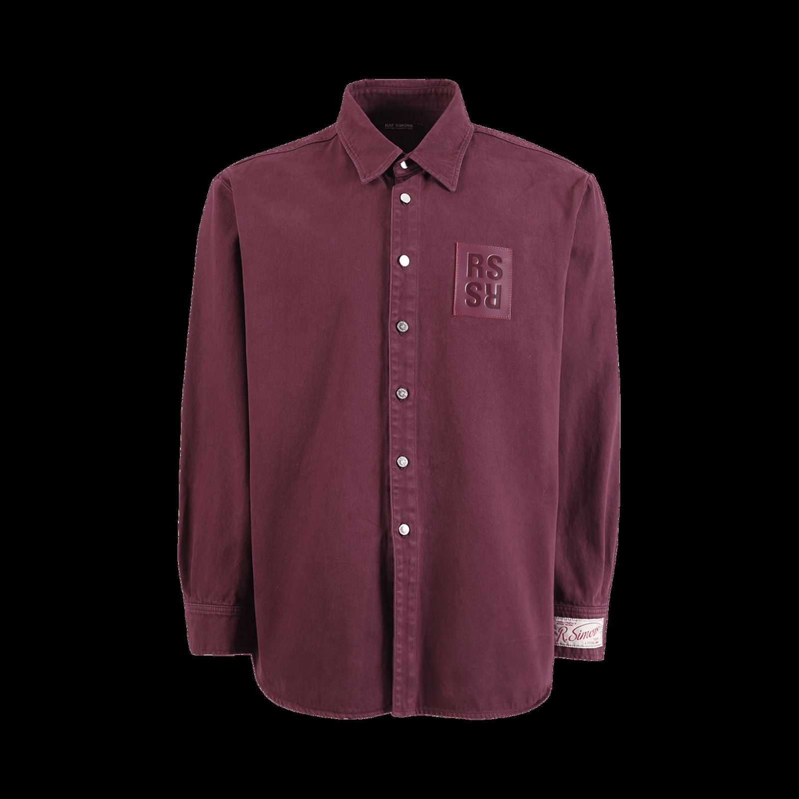 Shirt RAF SIMONS Straight Fit Denim Shirt With Label On Sleeve 221