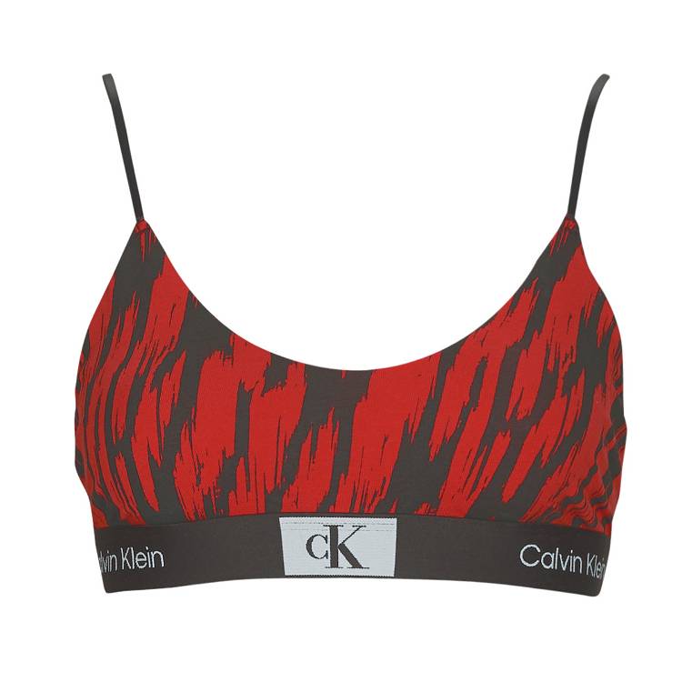 Calvin Klein Women's Black Lingerie Logo Bralette Bikini Top