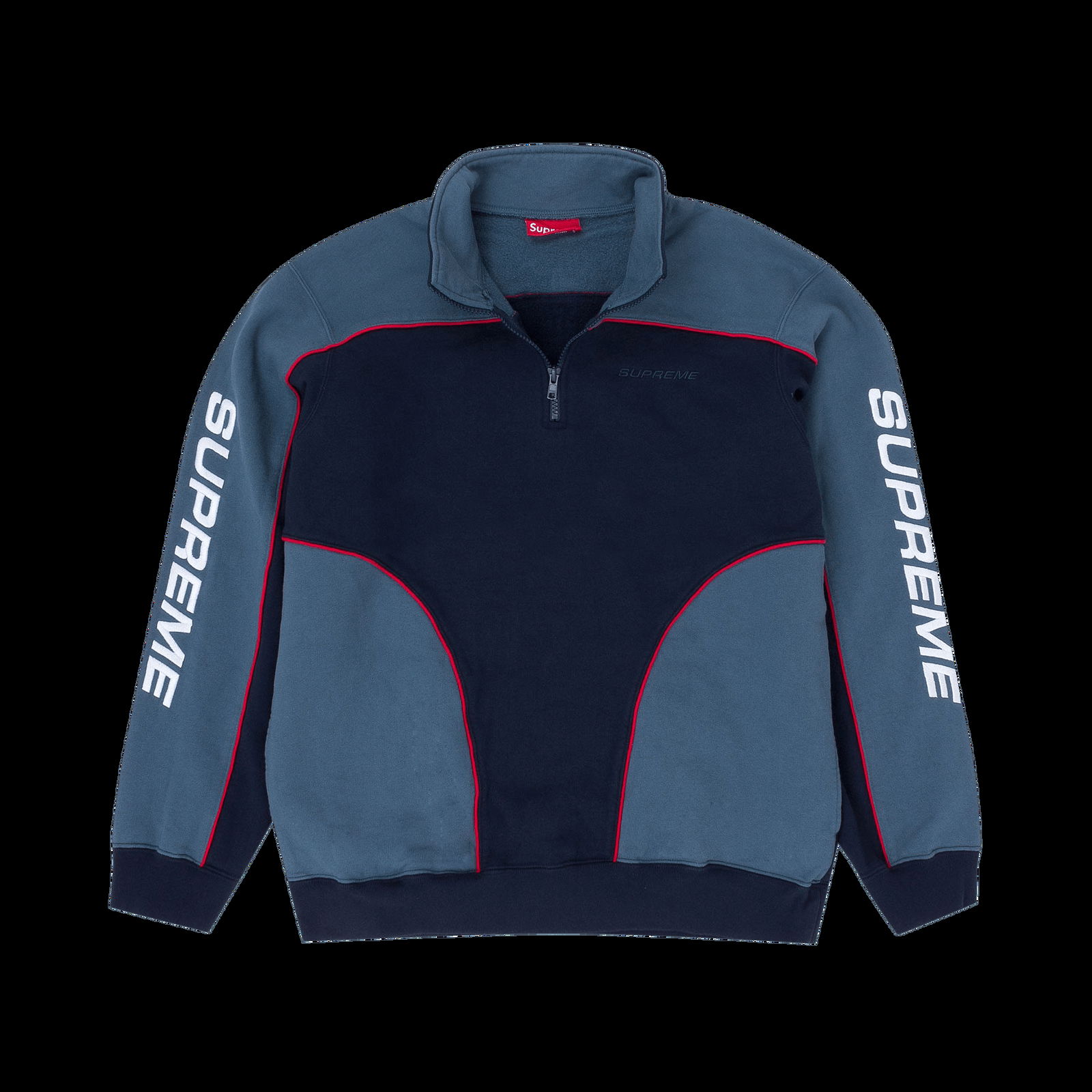 Sweatshirt Supreme Speedway Half Zip Sweatshirt FW18SW36 BLACK