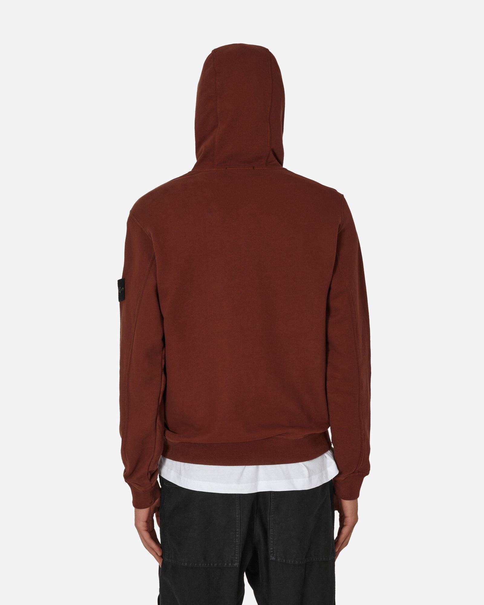 Stone island burgundy cheap hoodie