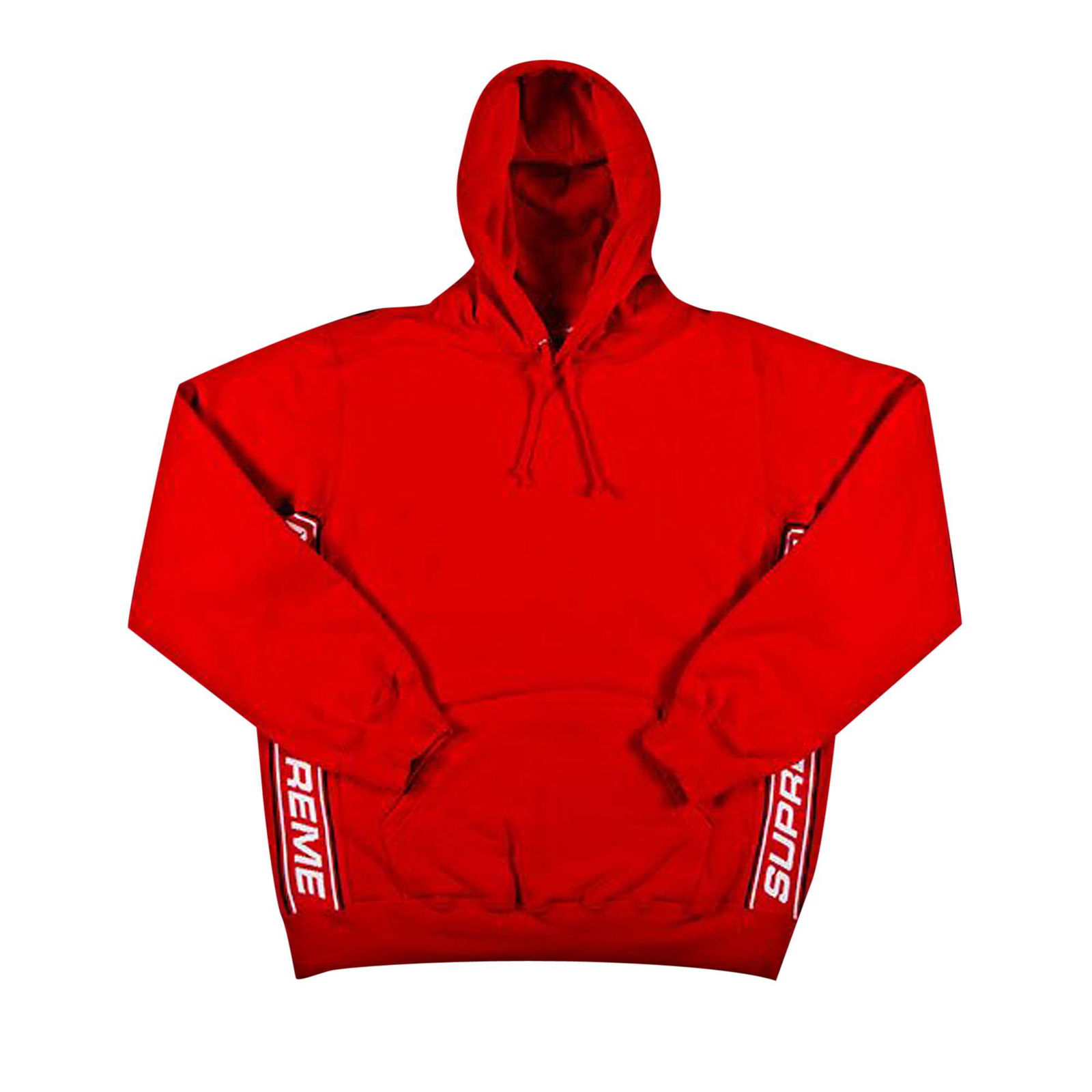 Sweatshirt Supreme Text Rib Hooded Sweatshirt FW19SW16 RED | FLEXDOG