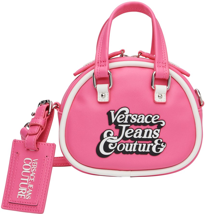 Gianni Versace Couture Women's Quilted Leather Pink Handbag Shoulder Bag