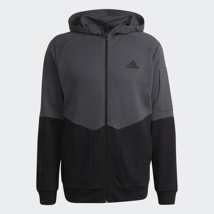 Men's Manchester United Adidas Full-Zip DNA Hoodie - Red - Sports Closet