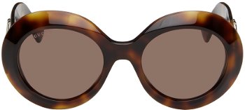 Gucci Gucci Tortoiseshell Oval Sunglasses GG1647S