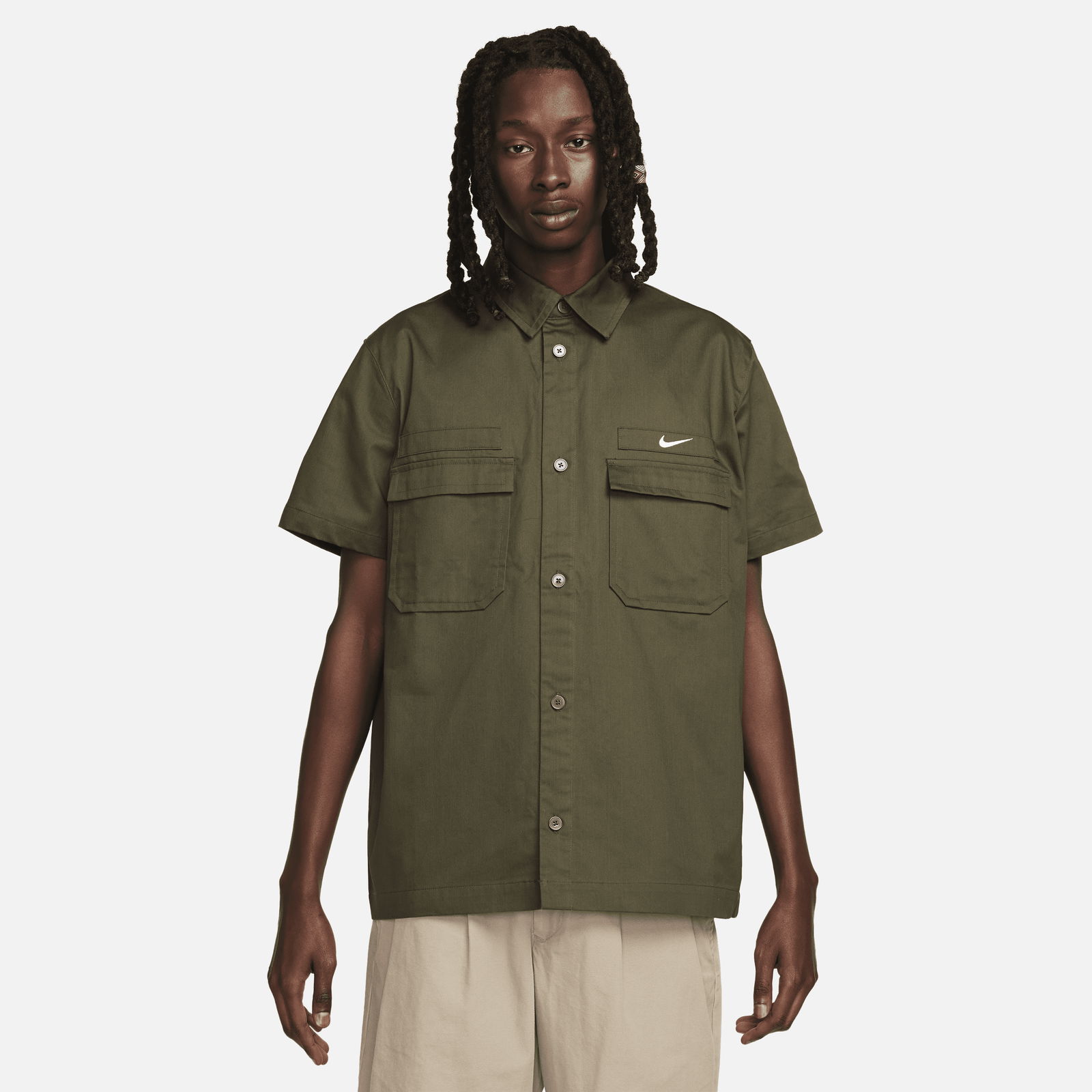 Nike khaki hot sale shirt