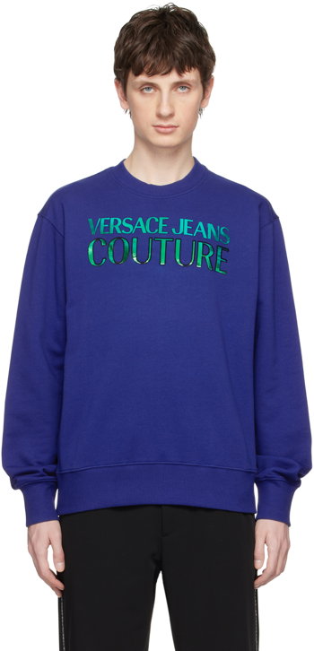Versace Blue & Black La Greca Sweatshirt