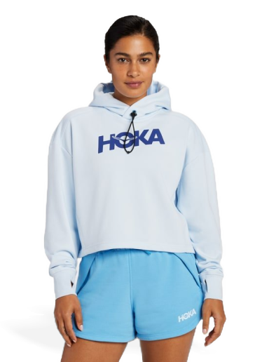HOKA Sweat à capuche Chaussures pour Femme en Ice Water Taille S | Lifestyle