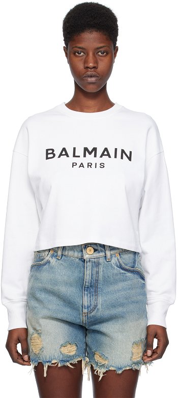 Balmain Printed Sweatshirt CF1JO065BB02