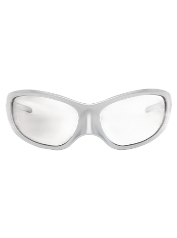 Balenciaga Skin XXL Cat Sunglasses "Silver" BB0252S-005