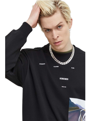 HUGO - Oversized-fit cotton sweatshirt with streetwear artwork