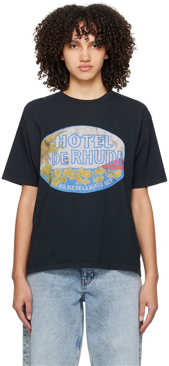 Rhude Black Dimora T-Shirt RHPS24TT04012610