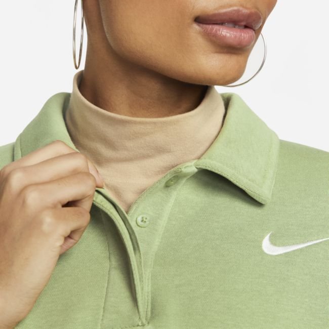 Sweatshirt Nike Sportswear Phoenix Fleece 3/4-Sleeve Crop Polo Sweatshirt  DQ5868-334