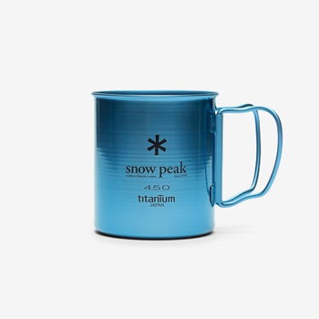 Snow Peak Titanium Single 450 Anodized Mug MG-043BL-US