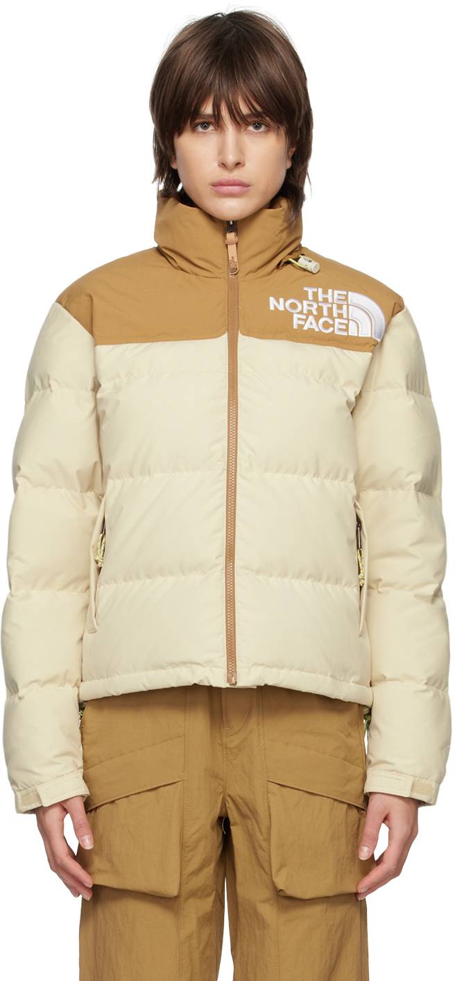 Puffer jacket The North Low-Fi Hi-Tek | Down 92 Beige FLEXDOG Face Nuptse NF0A82RO