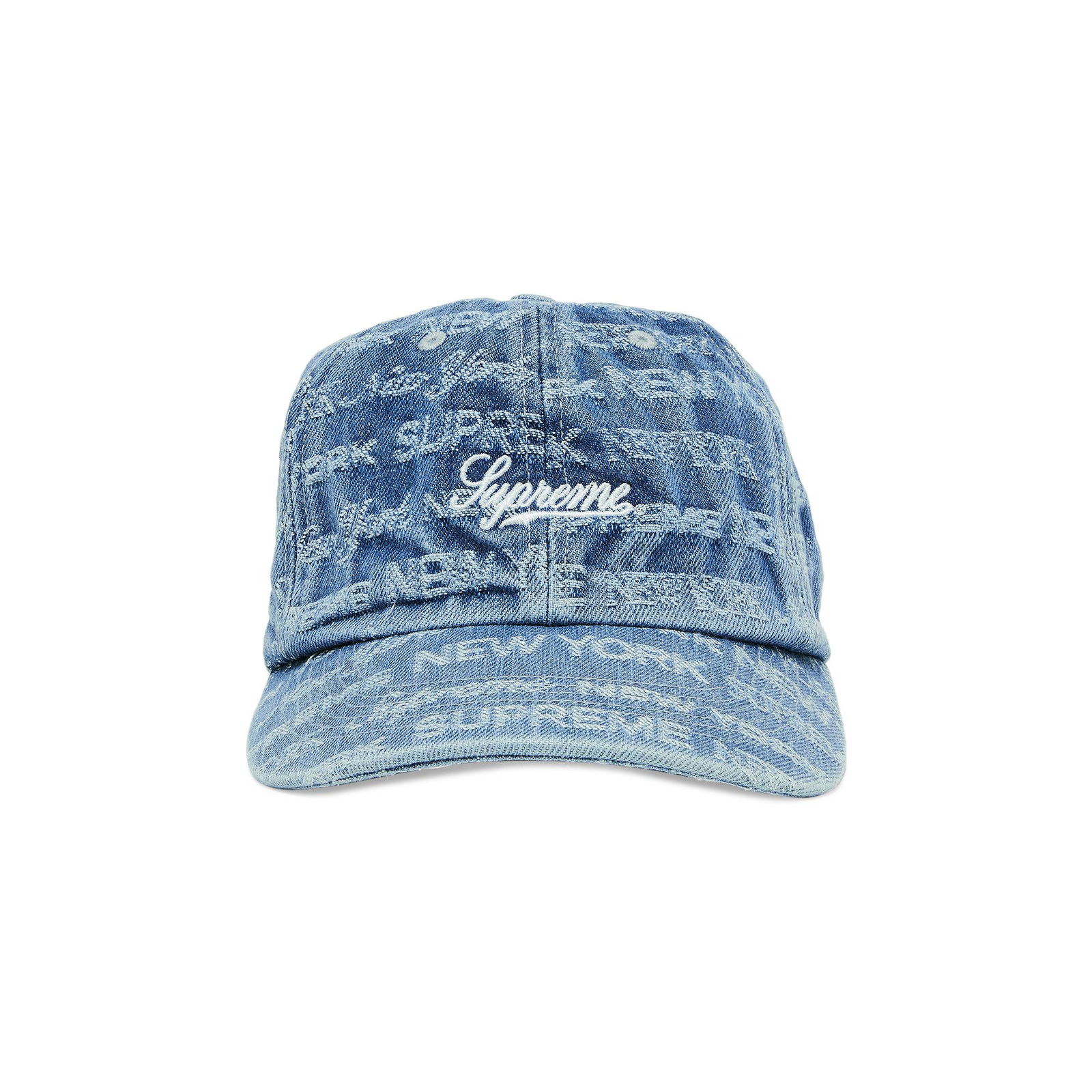 Cap Supreme Multi Type Jacquard Denim 6-Panel FW22H61 BLUE | FLEXDOG