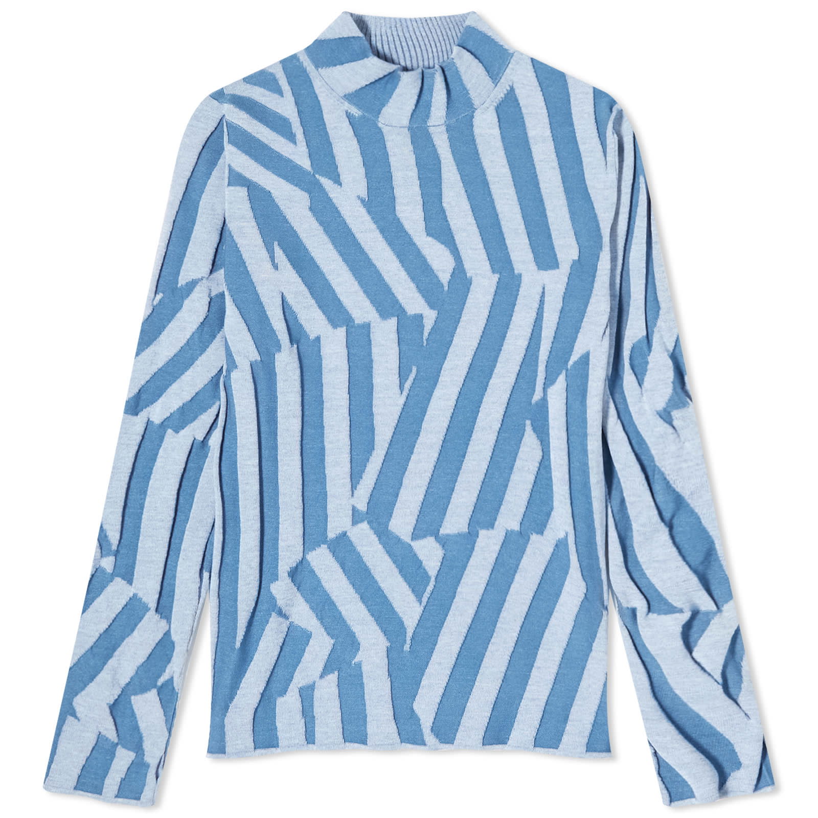 Sweater KENZO Dazzle Stripe Knitted Jumper Cyan FD62PU4113CL-69