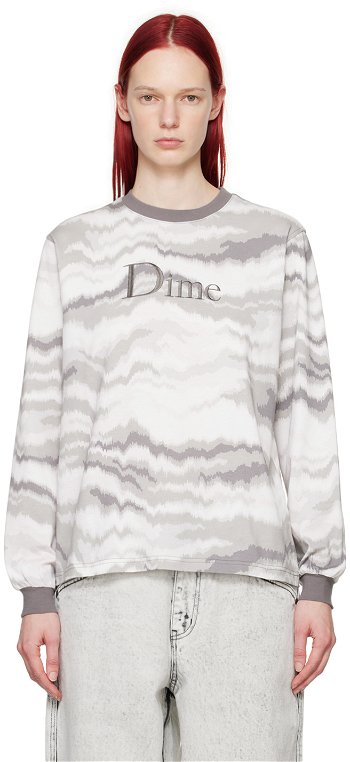 Dime Gray Frequency Long Sleeve T-Shirt DIMESP247GRY