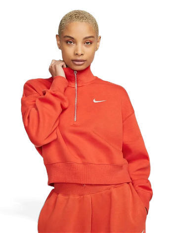 Nike Phoenix Fleece Oversized 1/2-Zip Crop Sweatshirt DQ5767-861