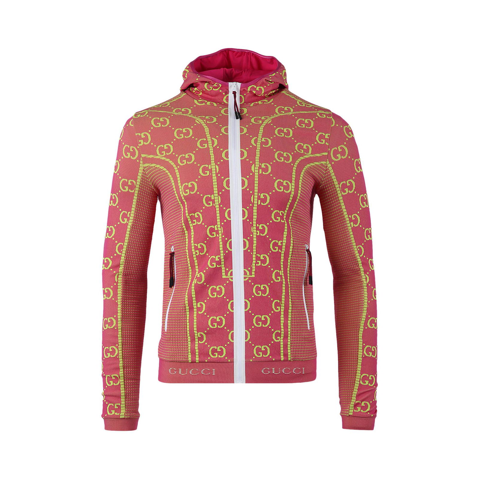 Jacket with zip in jacquard mini monogram