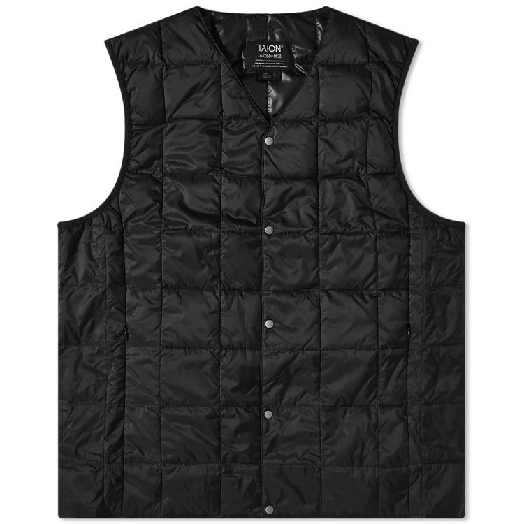 Vest TAION V-Neck Down Vest TAION-W001-BLK | FLEXDOG