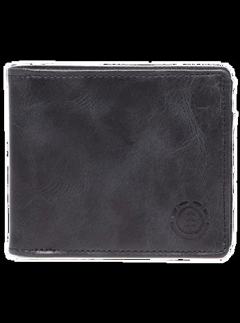 MISBHV Embossed Monogram Bifold Leather Wallet Black