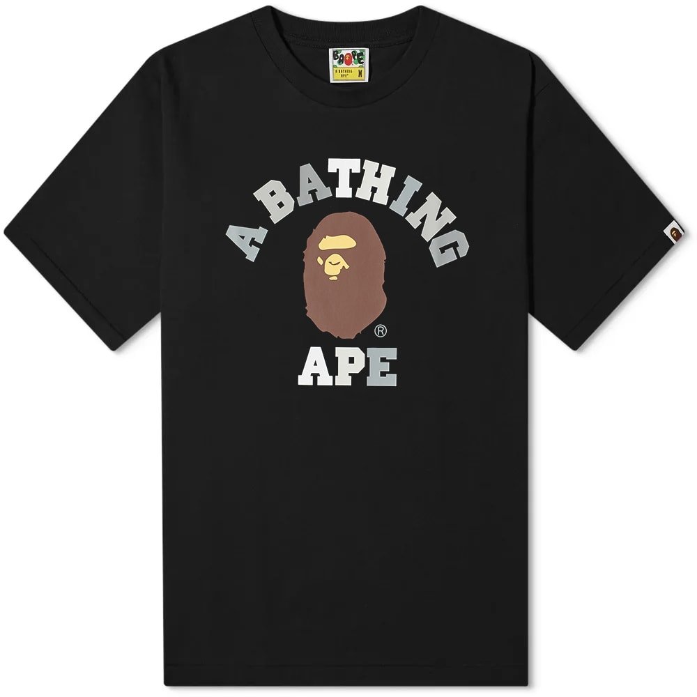 T-shirt BAPE A Bathing Ape Colors College Tee 001TEI801017M-BLK