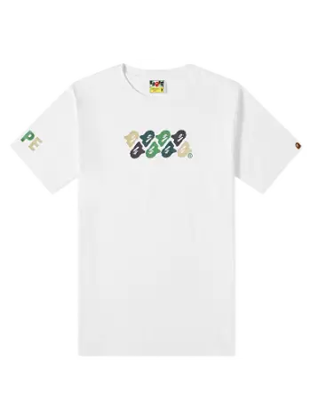 BAPE ABC Camo T-Shirt White/Green 001TEJ301045M-WHTGRN