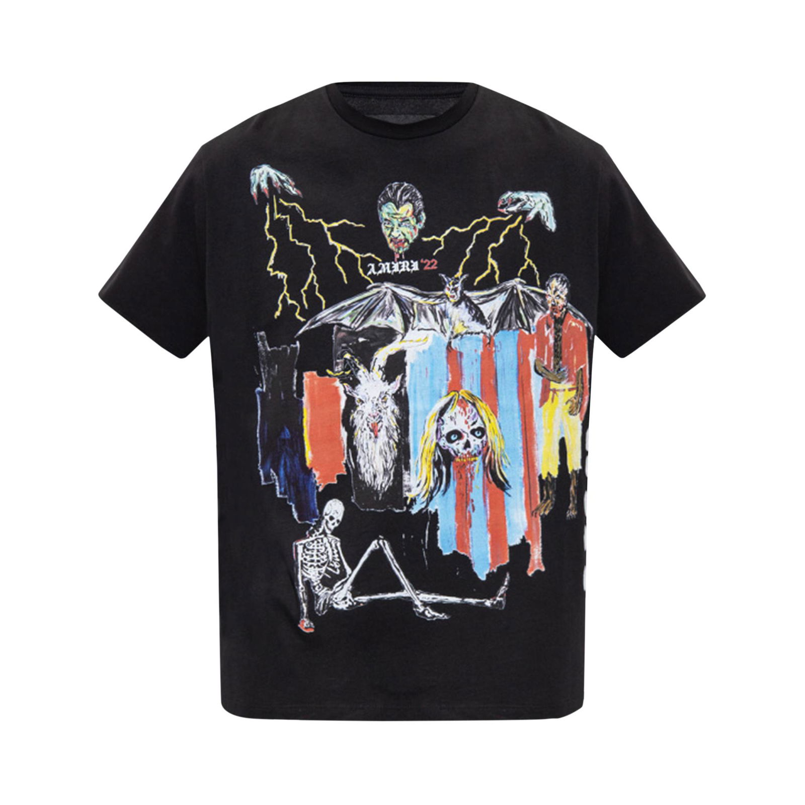 T-shirt AMIRI x Wes Lang Blood 38 Tee AW22MJG002 001 BLAC | FLEXDOG