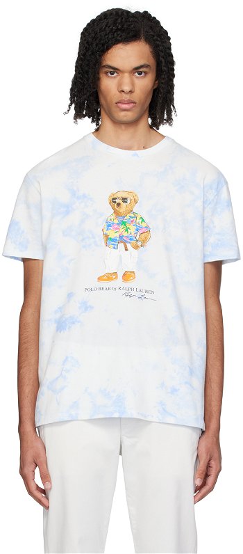 Polo by Ralph Lauren White & Blue Beach Club Bear T-Shirt 710934699001