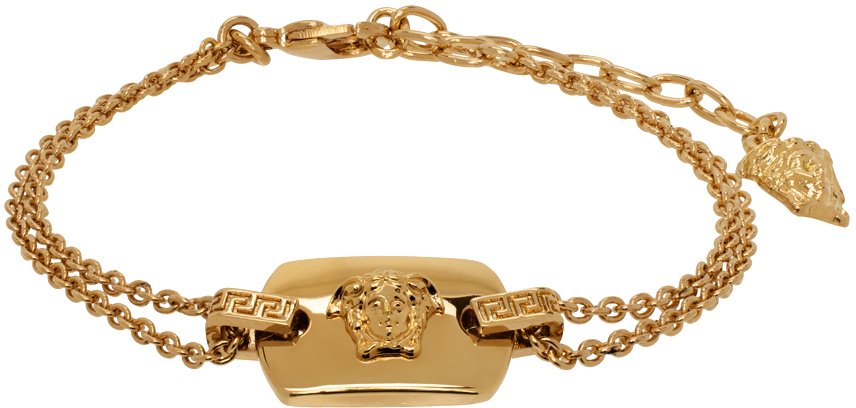VERSACE GIANNI VERSACE Bracelet Bangle AUTH MEDUSA Vintage 17.5cm 2 Medal  Gold | eBay