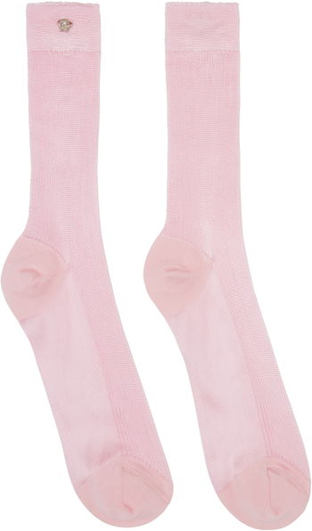 Versace Ribbed Knit Socks 1008759_1A10210_1P880