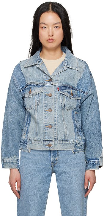 Levi's Blue 90s Repaired Denim Jacket A7433-0000