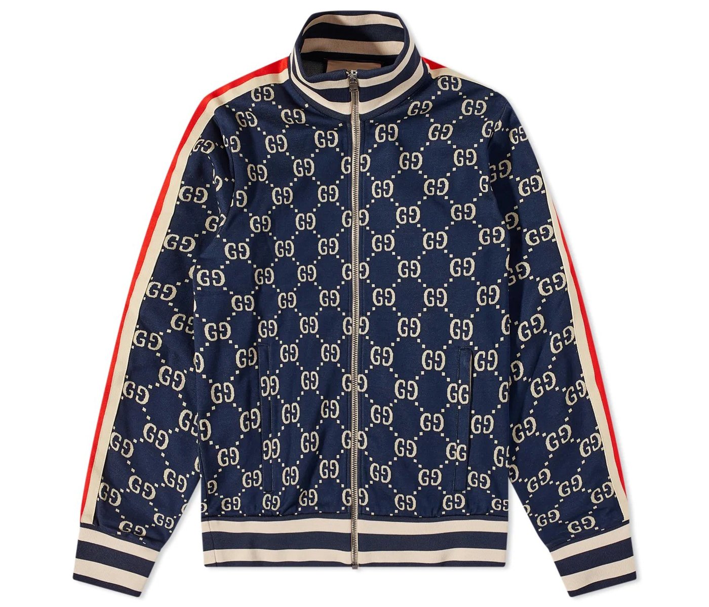 Gucci Red & Navy Geometric Houndstooth Jacket for Men