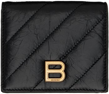 Balenciaga Black Crush Flap Coin Wallet 766461 210J1