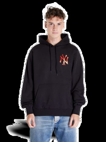 New York Yankees Hoodie MLB Half Logo Oversized Hoody Black/White