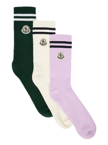 Moncler Genius Three Pack Striped Socks H209U3G000010U148