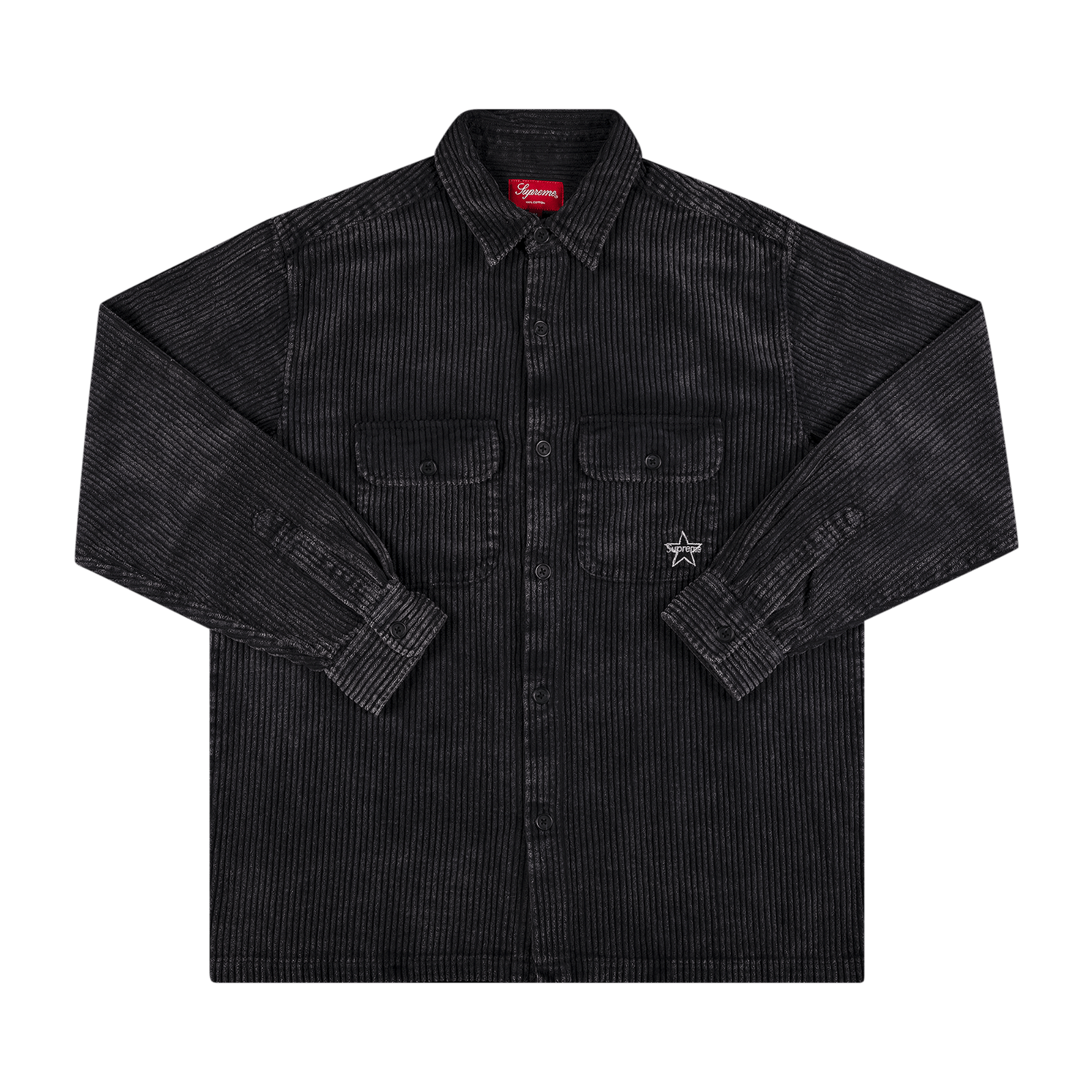 Shirt Supreme Corduroy Shirt SS22S33 BLACK | FLEXDOG