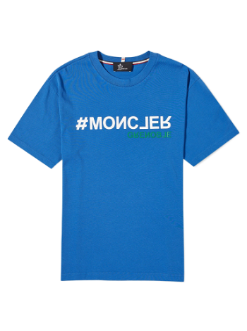 Moncler Grenoble Short Sleeve T-Shirt Blue 8C000-05-83927-75G