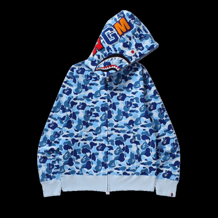 BAPE Shark Full Zip Hoodie Navy Men's - US