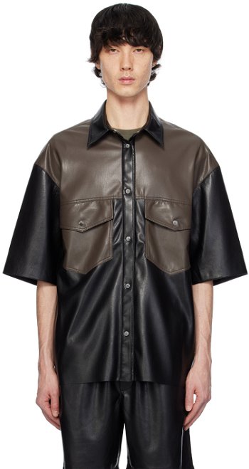 Nanushka Mance Vegan Leather Shirt NM24RSSH01578