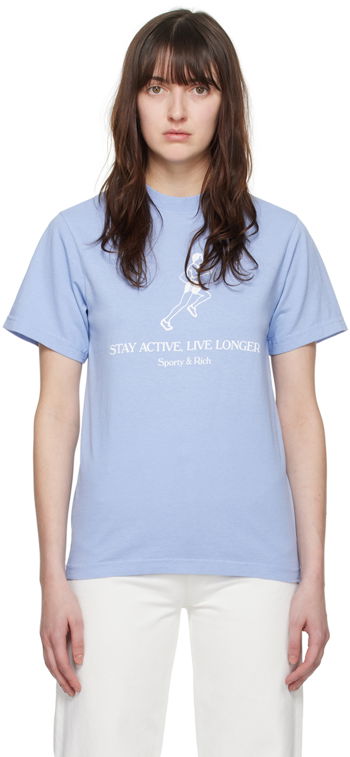 Sporty & Rich Live Longer T-Shirt TSAW2375PW