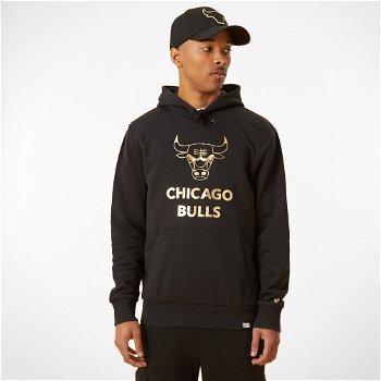 New Era Chicago Bulls Metallic Logo Black Hoodie 12893104