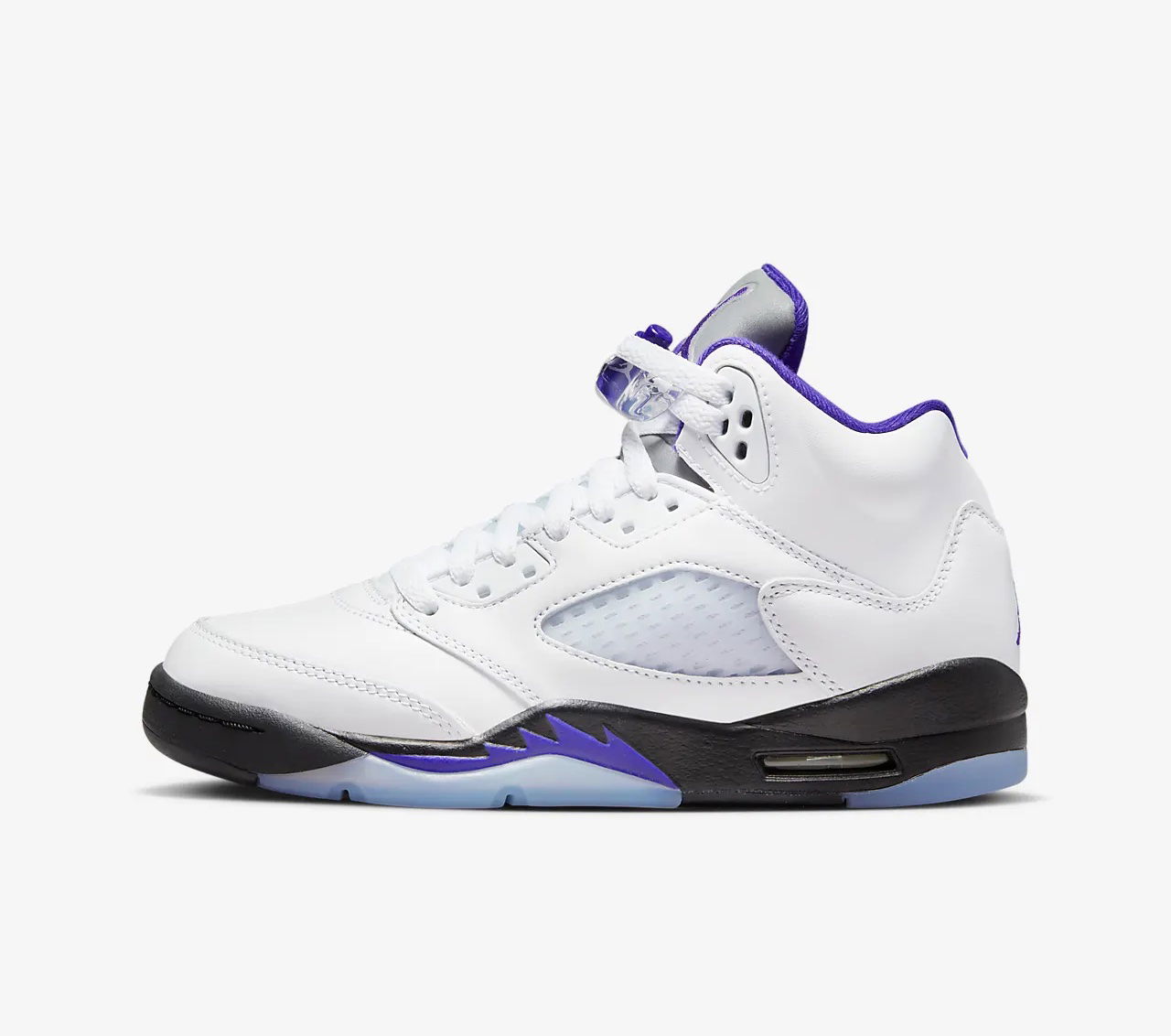 Air jordan 5 hot sale white grape