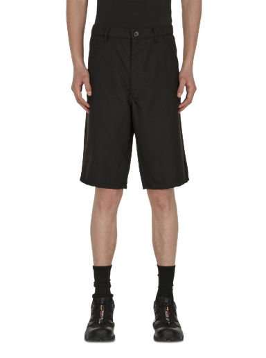 Comme Des Garçons Shirt wool pleated bermuda shorts - Black