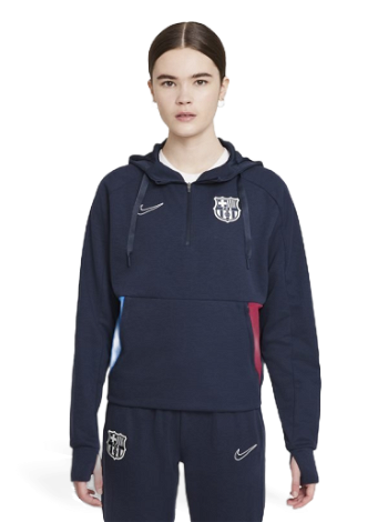 Nike F.C. Barcelona 1/4-Zip Fleece Football Hoodie CW5269-451